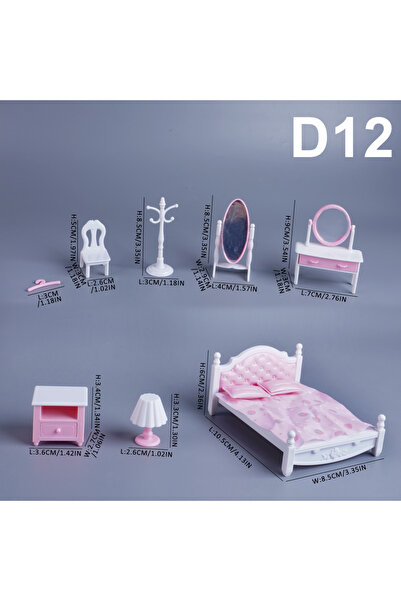 Choice11 D12 1:12 Miniature Furniture Forest Family Kitchen Toy Dining Table ...