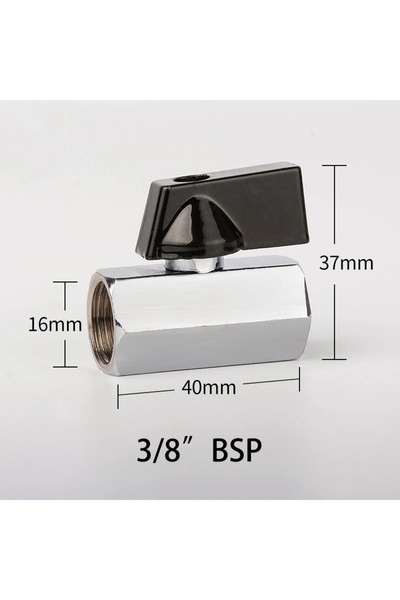 Choice3 SN-03 1/8" 1/4" 3/8" 1/2" Threaded Mini Brass Ball Valve BSP Male To ...