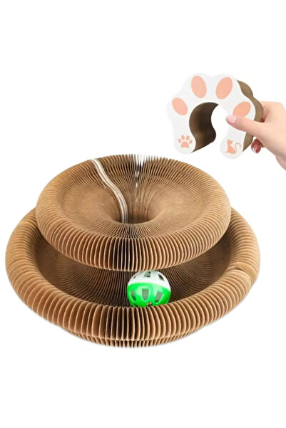 Choice Khaki color Magic Organ Cat Toy Cats Scratcher Scratch Board Round Cor...