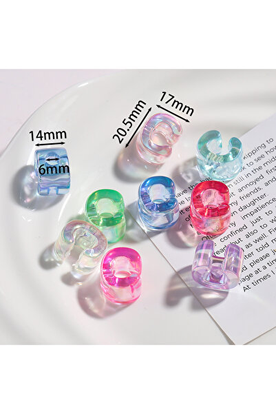 Choice13 C 5pcs/lot Multicolour Random Letter Beads Acrylic Transparent Alpha...