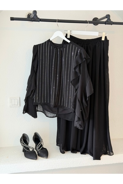 Vitrin Etekli Simli Takım