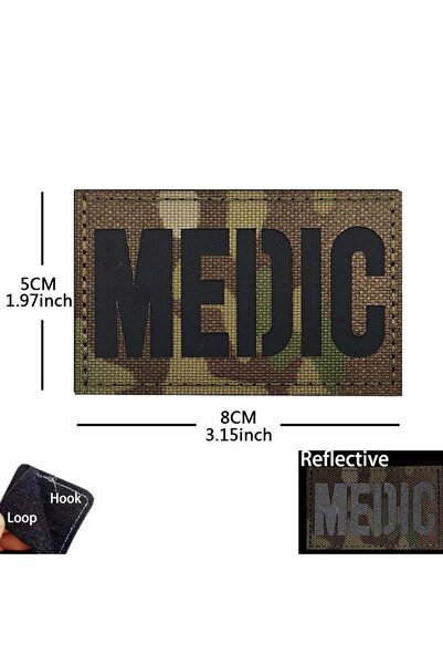 Choice26 09-MEDIC CP Black Emergency Rescue Life Star,Medical Cross,Medic,MED...