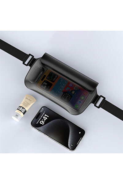 choice2 black Waterproof Mobile Phone Pket Bag Valuables Belt Bag Beach Swimm...