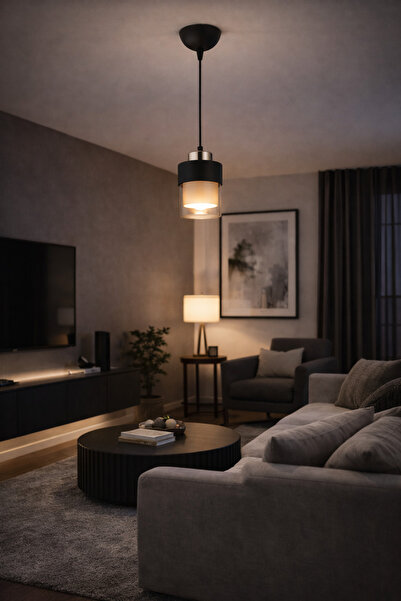 HubRom BORIS 3476-01CH Черен/Хромиран полилей 12x65 см 1xE27 Max 60W