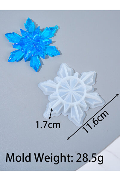 Choice7 01 قوالب سيليكون من راتنج الإيبوكسي الكريستالي على شكل ندفة ثلجية، زي...