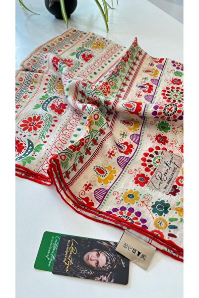 La Boutique Eşarp Bamboo Silk Cotton Summer Fall Cool Scarf