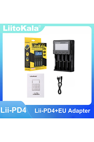 Choice Liitokala Lii-PD4 شاحن الاتحاد الأوروبي LiitoKala Lii-PD4 LCD شاحن بطا...
