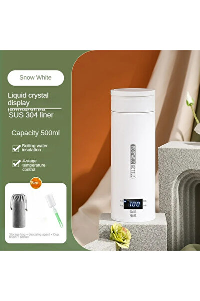 Choice1 غلاية كهربائية محمولة 220 فولت بيضاء للشاي والقهوة للسفر وغلي الماء و...