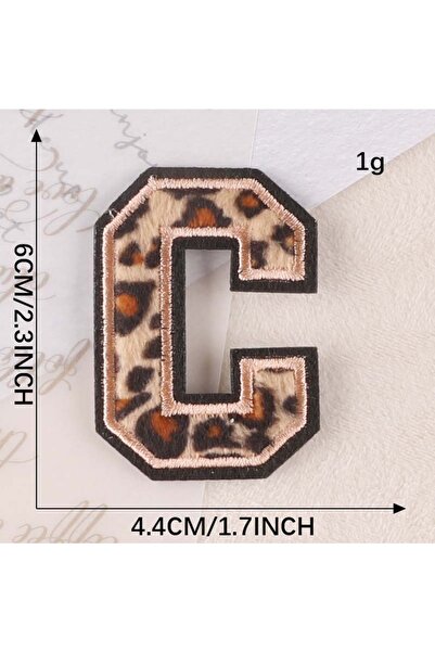 Choice20 C A~Z English Alphabet Letters Badge Patches,Leopard Print Applique ...
