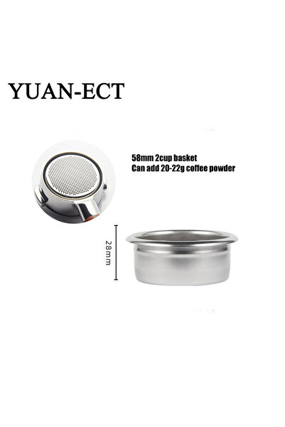 Choice3 2 cup 22g 58mm Coffee Filter Basket Stainless Steel Replacement 0.3mm...