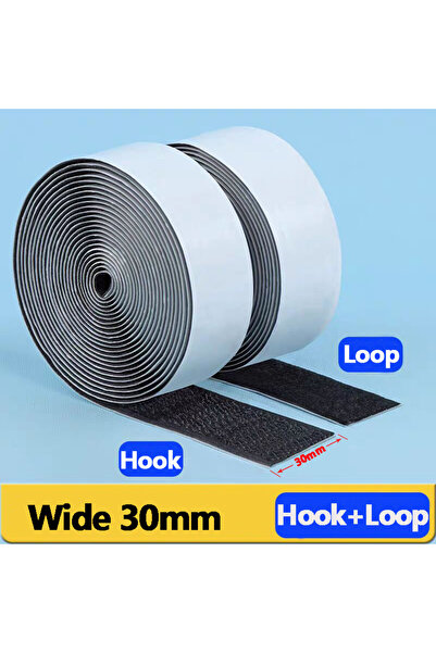 Choice7 1 Meter Black 30mm 1M/5M Strong Self Adhesive Hook & Loop Tape Double...