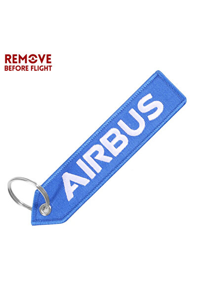 Choice1 Blue AIRBUS Aviation Keychain A320neo Logo Both Sides Embroidery Car ...