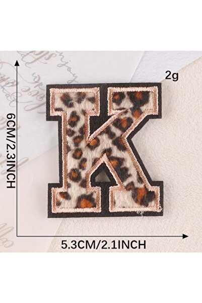 Choice12 K A~Z English Alphabet Letters Badge Patches,Leopard Print Applique ...