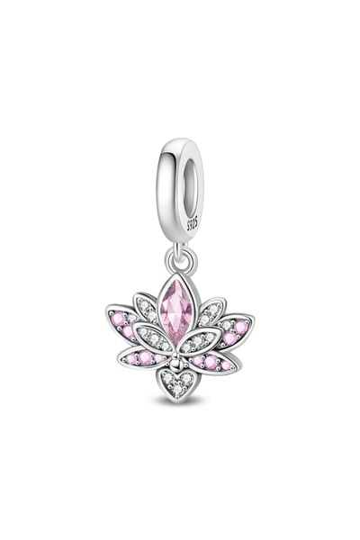 Choice30 PAC2227 Classic Silver Plated Lotus Guardian Angel Heart-Shaped Zirc...