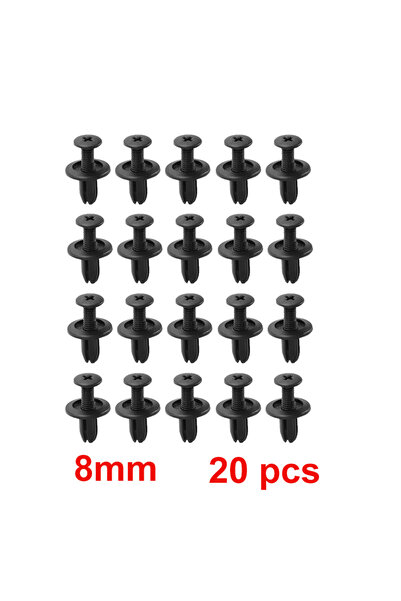 Choice5 8mm 20pcs 8mm/6mm Plastic Rivets Fasteners Screw Car Fender Bumper Sc...