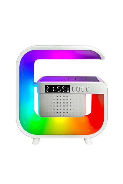 Choice4 حامل شاحن لاسلكي متعدد الوظائف G3mini-White مزود بمكبر صوت بلوتوث 5.0...