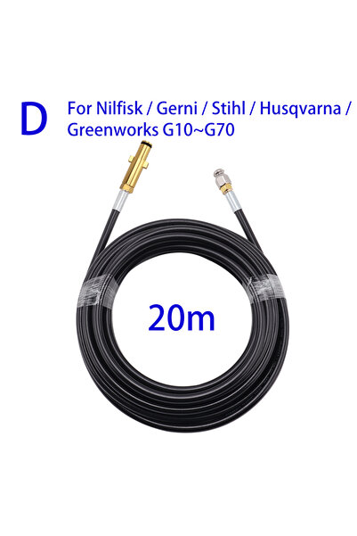 choice2 For Nilfisk Stihl 20m Sewer Drain Water Cleaning Hose Sewage Pipe Blk...