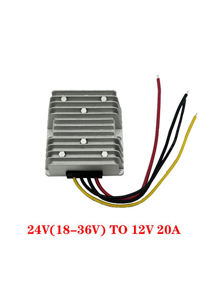 Choice1 محول تيار مستمر عالمي 12 فولت 20 أمبير، 24 فولت (18-36 فولت) إلى 12 ف...