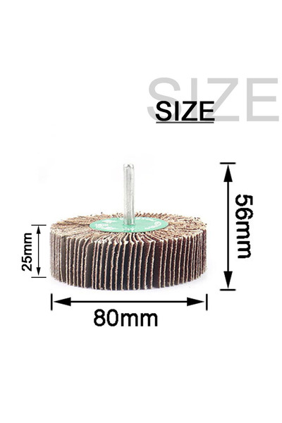 Choice18 قطعتان 80 مم، قطعتان 16-80 مم، عجلة صنفرة تلميع، حبيبات 60/80/120، ع...