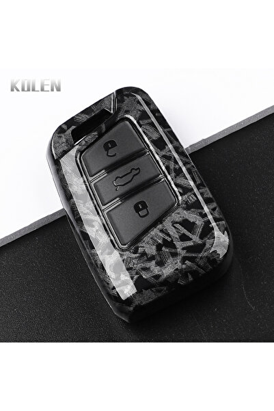 Choice3 غطاء مفتاح سيارة بتصميم ألياف الكربون F-Carbon ABS لسيارات فولكس فاجن...