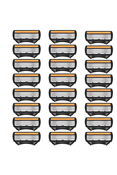 Choice1 ماكينة حلاقة يدوية برأس شفرة من 6 طبقات، مزودة بـ 24 شفرة وحامل، مصنو...