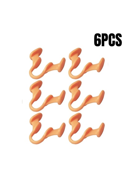 Choice3 مشبك أنف برتقالي اللون، 6 قطع، متوفر بأحجام 2/4/6/8/10 قطع، مضاد للشخ...
