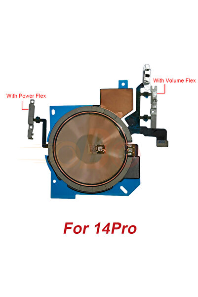 Choice1 For 14Pro Wireless Charging Coil Sticker With Power Volume Flex Cable...