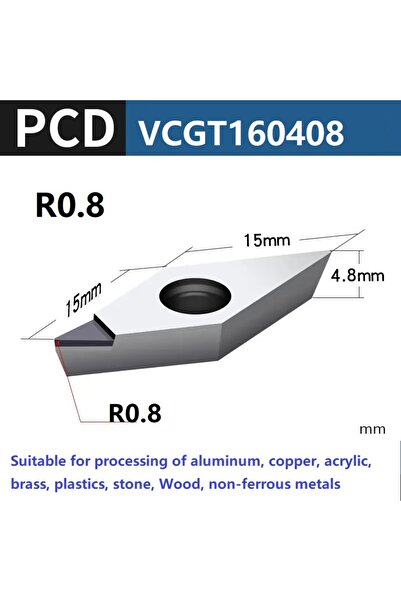 Choice3 VCGT160408 R0.8 أداة قطع نهائية من سبائك الألومنيوم CNC