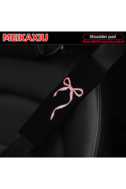 choice2 غطاء حماية كتف حزام مقعد السيارة الجديد والجميل ذو اللون الوردي، مزين...