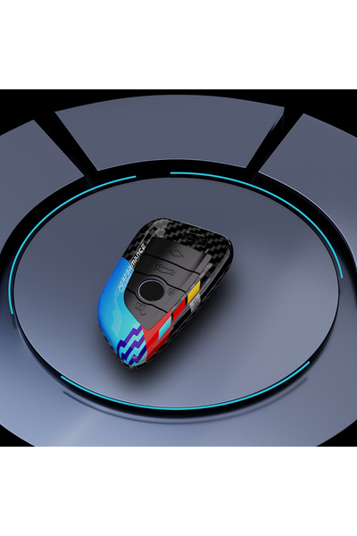 Choice6 A carbon blue Fashion Car Key Case Cover Protector Shell for BMW X1 X...