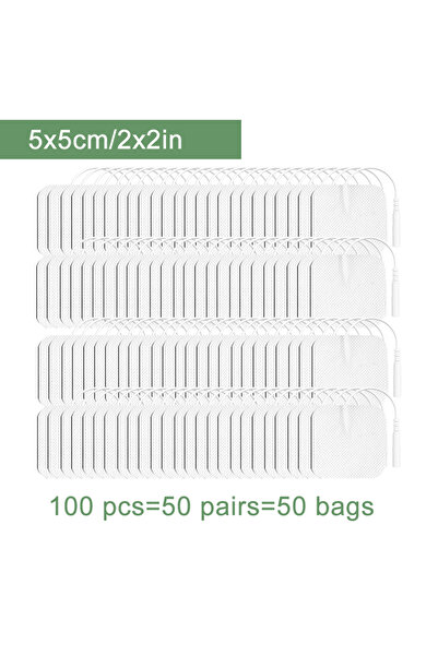 Choice1 100 قطعة من وسادات الأقطاب الكهربائية ذاتية اللصق، مقاس 5x5 سم، مصنوع...