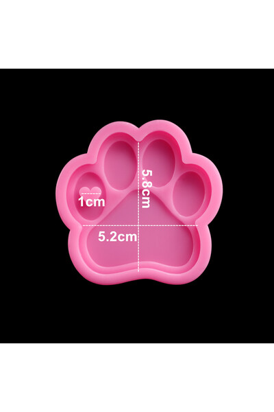 Choice13 PK Bear Paw Cat Bear Paw Dog Bone Tag Pendants Silicone Mold Heart M...