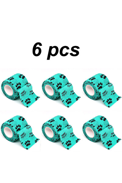 Choice7 5 سم × 4.5 م، 6 قطع، لون أخضر بحيري، أداة مضادة للأوساخ للجراء الأليف...