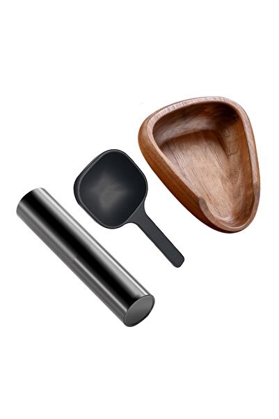 Choice3 صينية حبوب قهوة خشبية من خشب السابيلي مع بخاخ أسود أنيق، طبق خشبي لحب...