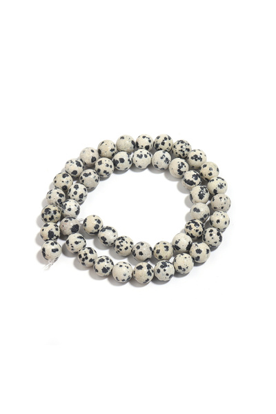 Choice3 8mm-ap45pcs 4/6/8/10/12mm Natural Stone Round Beads Dalmatians Jasper...