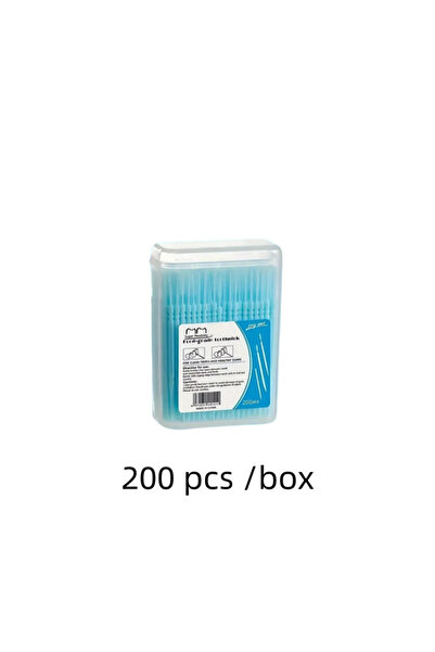 Choice1 Blue 1Box 200 pcs /box Double-ended Disposable Dental Floss Toothbrus...