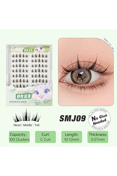 Choice5 SMJ09 Yelix DIY Clusters Eyelashes رموش صناعية بدون غراء، رموش طبيعية...