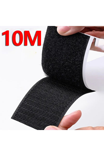 Choice23 شريط لاصق سحري أسود بعرض 25 مم وطول 10 أمتار (1/5/10 أمتار) باللونين...