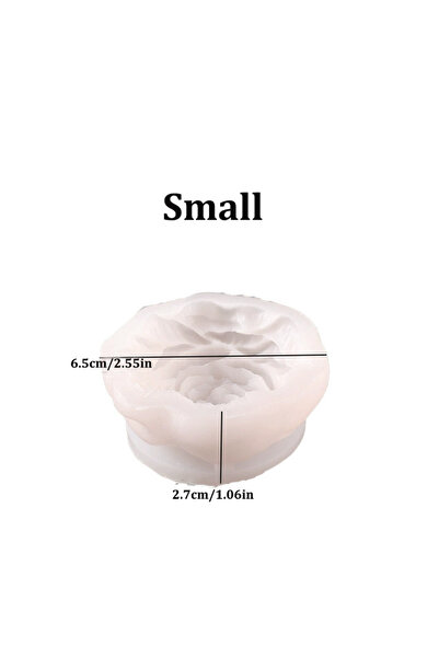 Choice S 6.5-9CM Peony FlowerCandle Silicone Mold 3D Flower Soap Plaster Craf...