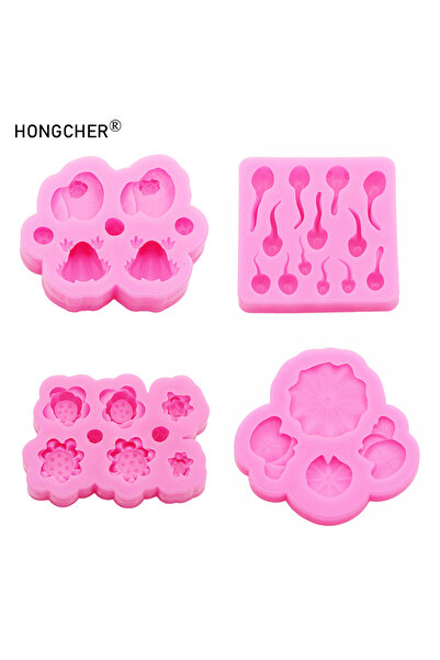 choice2 Pink Lotus Flower Frog Tadpole Lotus Flower DIY Resin Jewelry Accesso...