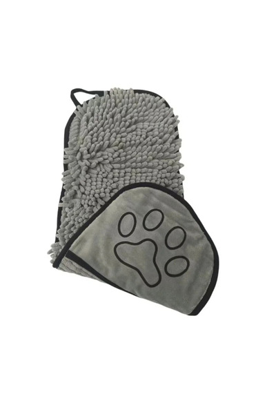 Choice منشفة استحمام للحيوانات الأليفة فائقة الامتصاص، رمادية اللون، مقاس 53×...