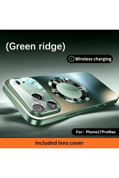 Choice91 جراب فاخر من التيتانيوم المعدني غير اللامع باللون الأخضر لهاتف iPhon...