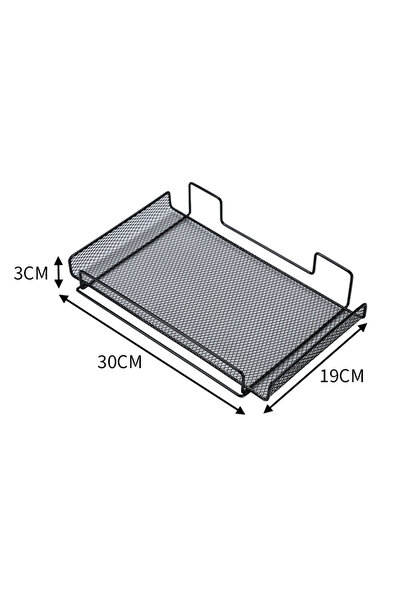 Choice3 كما هو موضح، صينية تنظيم كابلات المكتب الأساسية باللون الأسود، لا تحت...