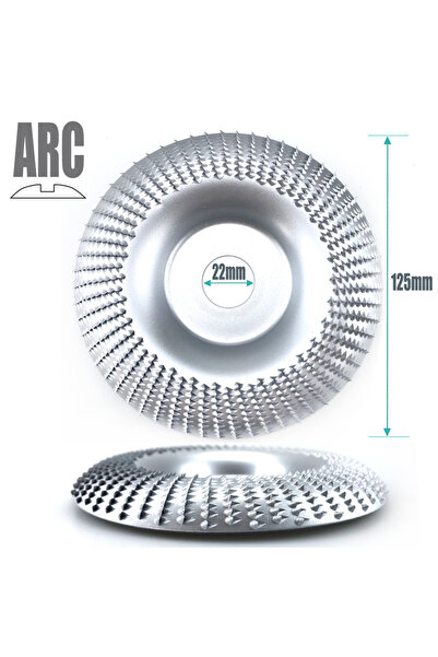 choice2 قرص تجليخ فضي بفتحة 22 مم وزاوية قوس 125 مم لتشكيل الأخشاب، أقراص تجل...
