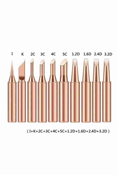 Choice1 مجموعة رؤوس مكواة لحام مكونة من 10 قطع، نقية، بطول 900 متر، مع رؤوس ل...