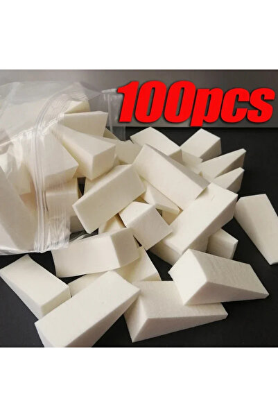 Choice3 White C 100Pcs/Set Triangle Dry Wet Use Makeup Sponge Face Foundation...