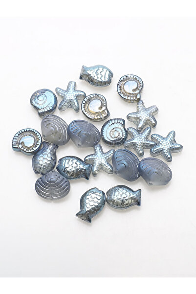 Choice9 DML 20 Pcs Mixed Shape Starfish Snail Shell Small Fish Crystal Glass ...