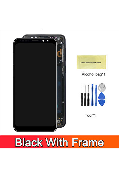 Choice3 شاشة LCD بإطار أسود، تم اختبارها بنسبة 100%، متوافقة مع هاتف S9، مزود...