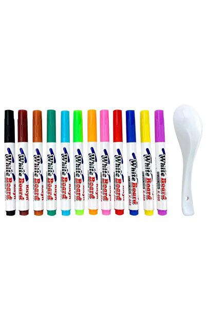 Choice1 12-Colors-With-Spoon Water Floating Pen Magical Ink Pens With Spoon F...