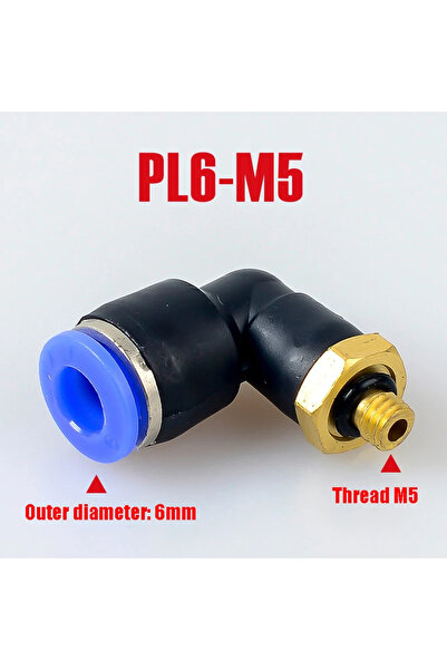 Choice1 5PCS PL6-M5 PL pneumatic connector 4mm-12mm hose OD 1/8 "1/4" 3/8 "1/...
